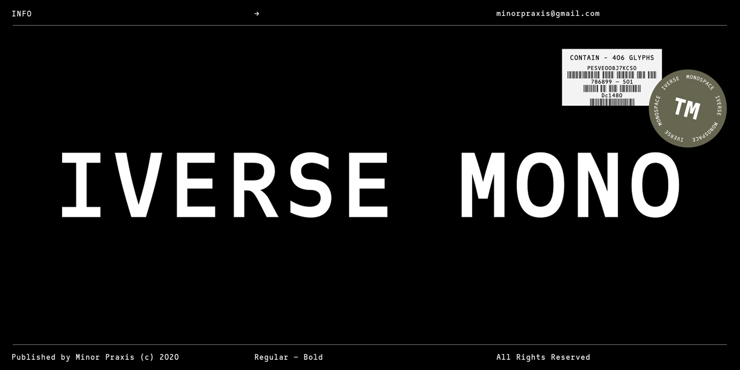 Iverse Mono Regular Font preview